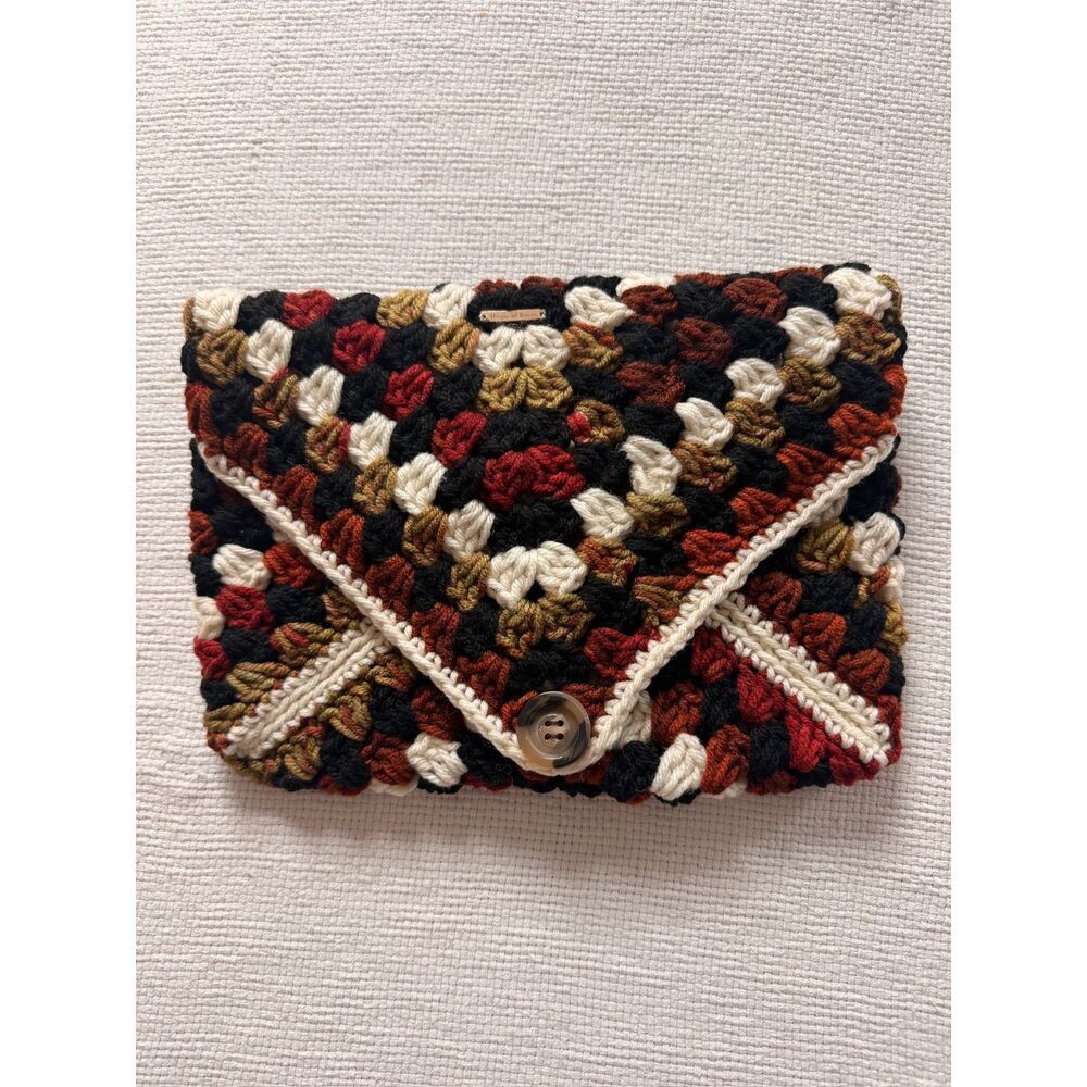 HANDMADE by Knotty Twins Crochet Granny Square Book Bible Cover smut reading